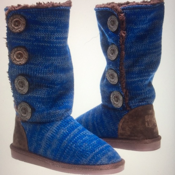 blue slipper boots